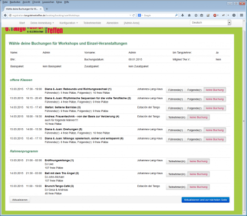 Anmeldesystem zum 6. TLT ab dem 1. Januar 2015