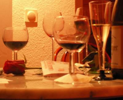 Stillleben mit Wein
