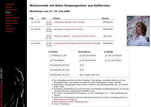 Wochenende mit Adam Hoopengardner (06.06.2008)